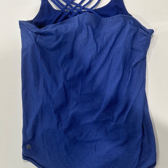 Lululemon‎ Wild Tank Top Shappire Blue- Size 6 - No Tag Size/Yes Tag Dot. - Picture 10 of 14